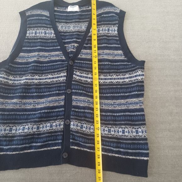 Old Navy Sweater Vest Women XXL Fair Isle Academia Minimal V Neck Cardigan - Picture 5 of 8